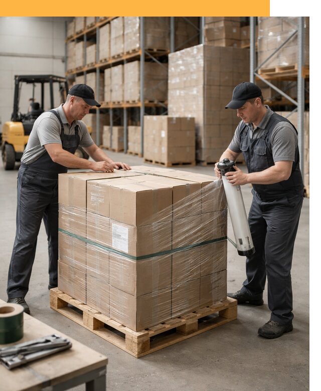 Упаковка и паллетирование грузов от 3681 руб: защита и крепление